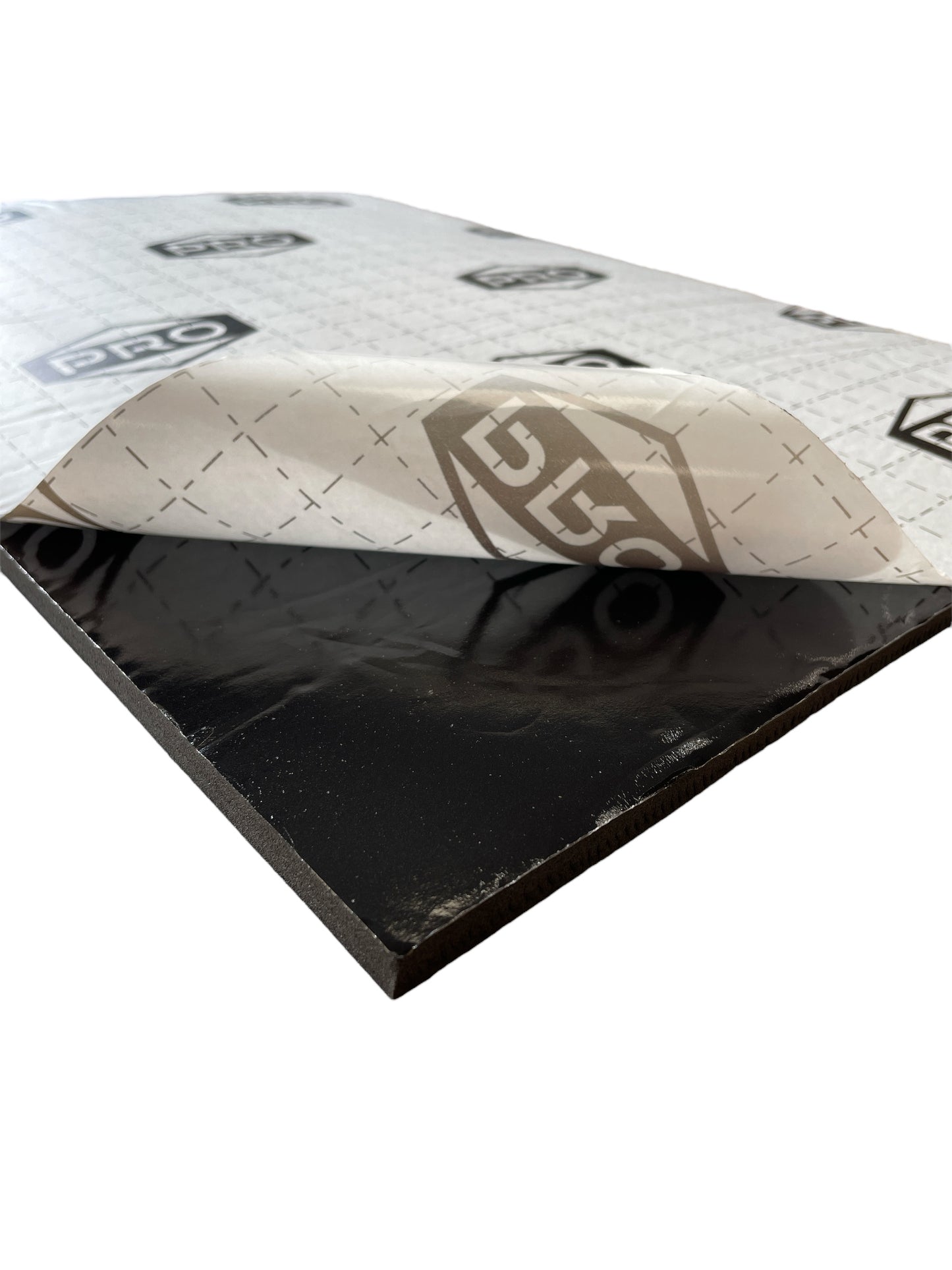 PRO® Thermo Rubber Foam with Foil 10mm Sound Absorbing Thermal Deadn Mat roll 50cm x 5m 2.5sqm